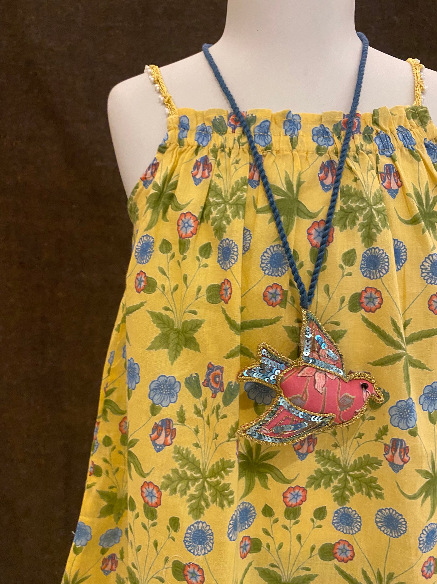 Cotton Bird Set with Necklace